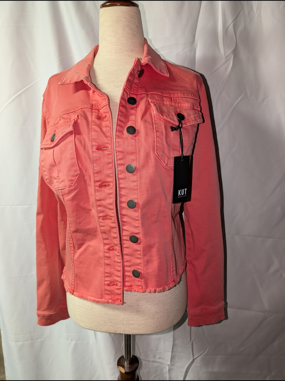 Kut from the Kloth Coral-coral Denim Jacket